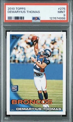 2010 Topps Demarcus Thomas RC PSA 10 - Image 1 of 2