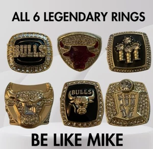 Michael Jordan - Bulls Championship 6 Ring Set mit Holzvitrine - Bild 1 von 4