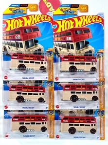 Hot Wheels Trouble Decker Red #126 Penang Double Decker Sight Seeing Bus Lot 6 - Picture 1 of 7