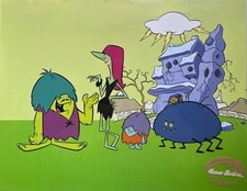 THE GRUESOMES Sericel Cartoon Animation Art Cel 11"x14" Hanna Barbera