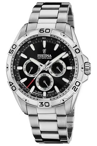 FESTINA Multifunktionsuhr für Herren Stahl/Schwarz F20623/4 - Picture 1 of 2