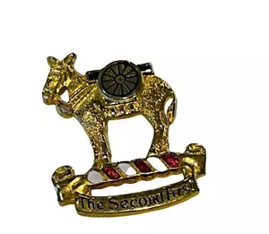 Militär Pin Abzeichen Knopf Erinnerungsstücke Pinback Der zweite erste Esel Gold - Bild 1 von 5