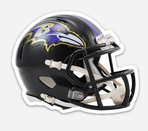 Baltimore Ravens Helmet - Logo Type Die-cut MAGNET Cover