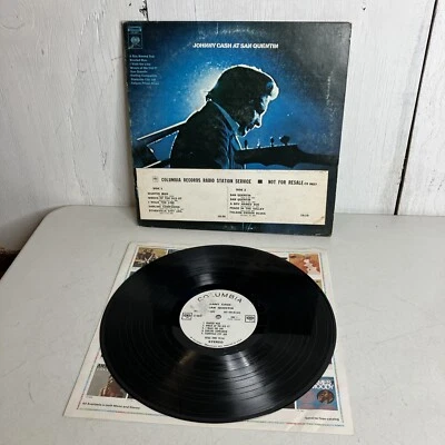 RARE JOHNNY CASH PROMO "AT SAN QUENTIN " LP 12" VINYL RECORD COLUMBIA CS 9827 - Image 1 of 4