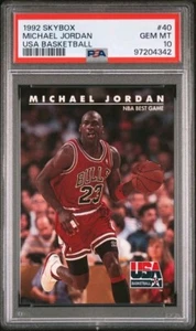 Michael Jordan 1992 Skybox USA Basketball #40 PSA 10 GEM MINT MJ Collector Card - Picture 1 of 3