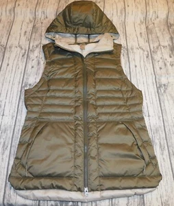 PRANA DOWN VEST W HOOD PYX SLATE GREEN WOMENS M - Picture 1 of 11