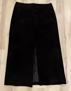 Vintage Otello Pelle Suede Leather Midi Skirt Size Medium Western Cowgirl Retro - Picture 1 of 7