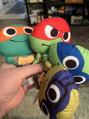 TMNT Teenage Mutant Ninja Turtles Leo Donnie Mikey Raph Plush Mutant Mayhem 3" - Image 1 of 4