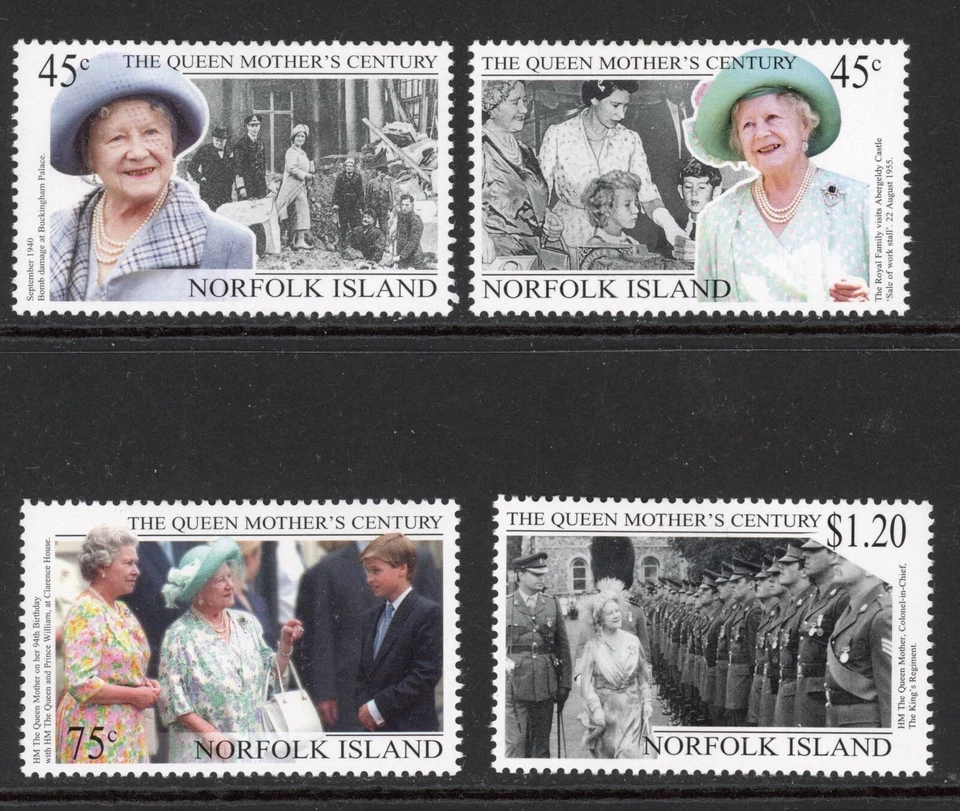 Norfolk Island 688-691 MH 1999 Queen Mother's Century - Image 1 of 1