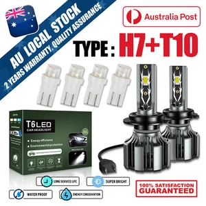 2x For AUDI Q7 (2006 - 2011) Kit Hi/Low Beam H7 LED Headlight Globes 6500K White - Picture 1 of 21