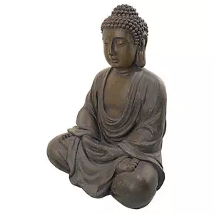 Tranquil Asian Art Namaste Buddha Serenity & Stillness Meditation Sculpture - Picture 1 of 3