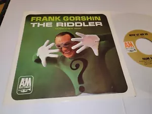 7" PICTURE SLEEVE TV SHOW BATMAN THE RIDDLER FRANK GORSHIN A&M #804 - Imagen 1 de 7