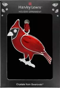 Nuovo! Harvey Lewis Mini Ornamento Cardinale con Cristalli di Swarovski - Foto 1 di 1