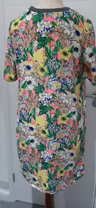 Next dress 12 pink yellow green floral short sleeve - Picture 1 of 4