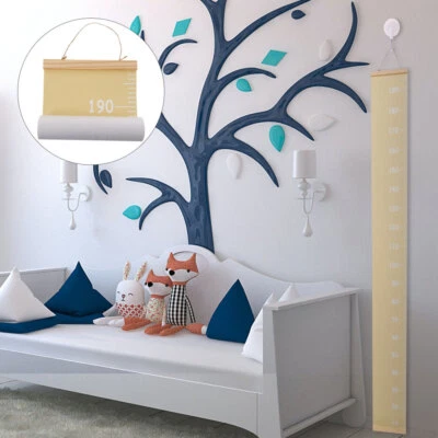  Wall Hanging Decor Height Canvas Chart Children Growth Removable Ruler - Image 1 of 4