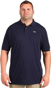 $130 Lacoste Men's Tall Classic Pique Polo Cotton Navy Blue size 2XLB/Eur9R. - Picture 1 of 3