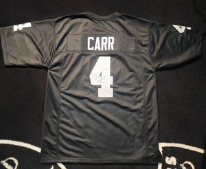 Derek Carr Signed Oakland Raiders Black Jersey w/PSA DNA COA - Picture 1 of 4