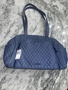 NUOVA borsa bambino pannolini in denim Vera Bradley chiaro di luna blu navy nuova con etichette - Foto 1 di 15