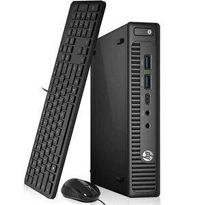 HP Tiny PC Intel i5-6500T 32GB Ram 2TB SSD Wireless KB &M Wi-Fi Windows 10 Pro - Picture 1 of 8