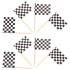  Mini Paper Cups Car Emblems Checkered Racing Flags Toothpick Cake