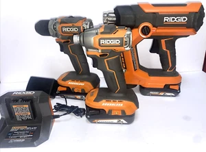 Ridgid Compact Brushless 18V Drill 1/2in Impact Driver , Heat Gun Used #181782-2 - Picture 1 of 17