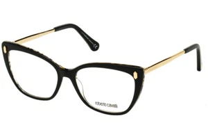 Roberto Cavalli RC5110 005 Black Plastic Eyeglasses 54-16-140 Cat Eye RC 5110 RX - Picture 1 of 4