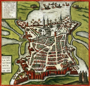 Reproduktion alter Plan - La Rochelle um 1575 - Bild 1 von 1