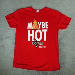 Gildan Shirt Mens XL Red Doritos Chip Graphic Flaming Hot Nacho Cheese Promo Tee - Picture 1 of 8