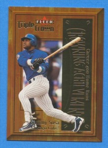 2001 Fleer Triple Crown Crowning Achievements #12 Sammy Sosa Cubs