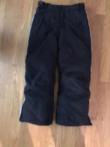 Athletech Brand Insulated Coated SNOWBOARD /SKI PANTS Boys S 6x-7 Blk - Picture 1 of 3