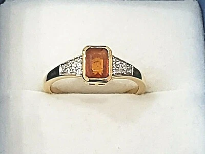 Anillo de cianita y circón tanzanio natural en 14K YG más de 925 SS 1,35ct talla 9 Foto 1 de 4