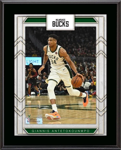 Giannis Antetokounmpo Milwaukee Bucks 10.5" x 13" Sublimated Player Plaque Cover