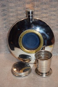 '85 Grants of Dalvey Whiskey Bottle Hip Flask + Retractable Glass Stainless Stee - Picture 1 of 14