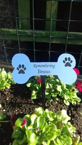 Engraved Pet Memorial Marker Pet Remembrance Plaque Pet Grave Plaque Pet Memoria - Picture 1 of 4