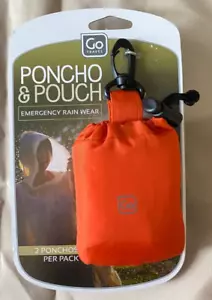 GO TRAVEL Poncho & Pouch Emergency Rain Wear Set Of 2 One Size NEW - Picture 1 of 5