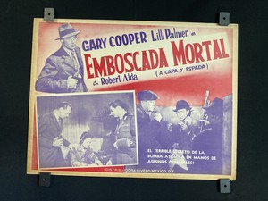 CLOAG and DAGGER~ Gary Cooper~ Lilli Palmer~ 1946 Movie MX Lobby Card~ 16"x12"