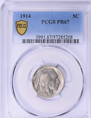 Buffalo Nickel 1914: PCGS PR67 PROOF Foto 1 de 3