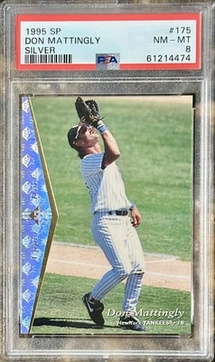 1995 SP SILVER  #175 Don Mattingly PSA 8 - Image 1 of 2