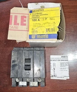 SQUARE D QE-7 3-polig 100 Ampere 240V QE3100VH Leitungsschutzschalter QE - Open Box - Bild 1 von 4
