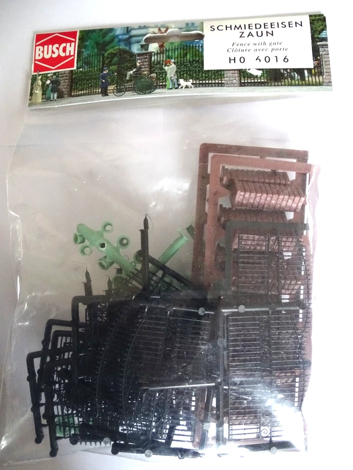 Busch 6016 schmiedeeiserner Zaun H0