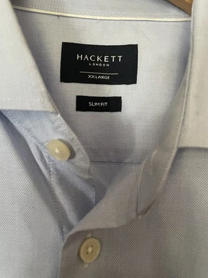Camisa Hackett Hombre Azul Claro XXL Calce Ajustado Manga Larga - Excelente Estado Foto 1 de 3
