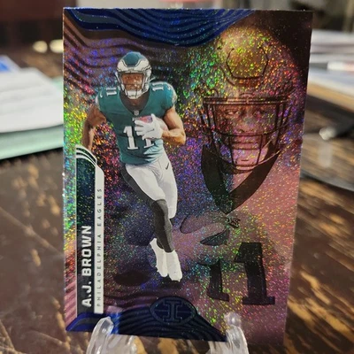 2022 Panini Illusions A.J. Brown Trophy Collection Dots Parallel Eagles #81 - Image 1 of 2