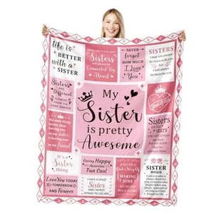 Sister Birthday Gifts Sister Blanket Gifts from Sister Throw Blanket 50"×60" - Picture 1 of 8