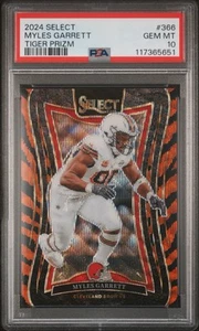 Myles Garrett 2024 Panini Select Tiger Prizm SSP PSA Gem Mint 10! Browns, Pop 1 - Picture 1 of 2