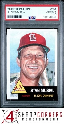 2019 TOPPS LIVING #154 STAN MUSIAL HOF PSA 10 - Image 1 of 3