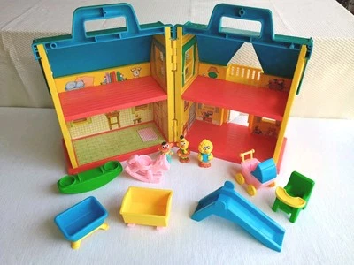 Vtg iLLCO Jim Henson Sesame Street Baby Muppet House Nursery Play Set #9014 RARE - Image 1 of 4