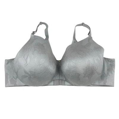 Sujetador Balconette Cacique Ligeramente Forrado Gris Floral Con Aros Talla 48DD Foto 1 de 4