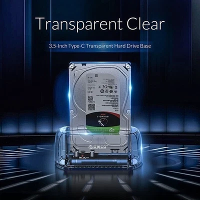 Hard Drive Docking Station USB 3.1 External Enclosure for SATA 2.5" 3.5" HDD SSD - Image 1 of 4