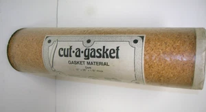 Cut-A-Gasket 12” x 36” x 1/8” Thick Cork Gasket Material Roll Vintage USA - Picture 1 of 4