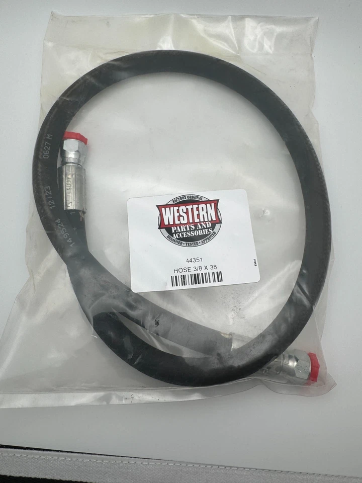 Western Plow Part # 44351 - Hydraulic Hose 3/8" x 38" - Image 1 of 1